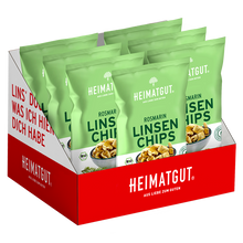 Lade das Bild in den Galerie-Viewer, BIO Linsen Chips Rosmarin - Heimatgut® 100% Natürliche Snacks – Bio, Vegan, Frei von Zusatzstoffen
