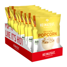 Lade das Bild in den Galerie-Viewer, BIO Popcorn Süß &amp; Salzig - Heimatgut® 100% Natürliche Snacks – Bio, Vegan, Frei von Zusatzstoffen
