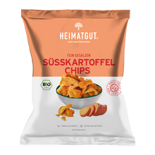 Lade das Bild in den Galerie-Viewer, BIO Süßkartoffel Chips - Heimatgut® 100% Natürliche Snacks – Bio, Vegan, Frei von Zusatzstoffen

