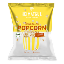 Lade das Bild in den Galerie-Viewer, BIO Popcorn Süß &amp; Salzig Maxi - Heimatgut® 100% Natürliche Snacks – Bio, Vegan, Frei von Zusatzstoffen
