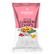 Lade das Bild in den Galerie-Viewer, BIO Linsen Chips Sweet Chili - Heimatgut® 100% Natürliche Snacks – Bio, Vegan, Frei von Zusatzstoffen
